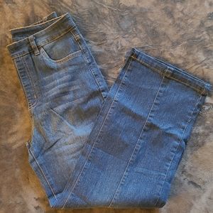 Wide Leg Jeans w/side zipper